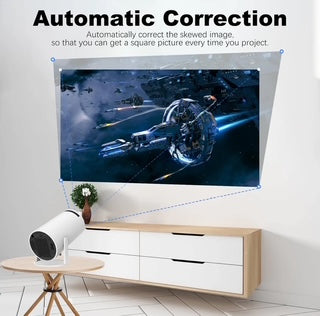 Projector Android 11 4K 1280*720P HY300 Dual Wifi 260ANSI 180°Flexible BT5.0 Cinema Outdoor Portable Projetor HY300 Pro