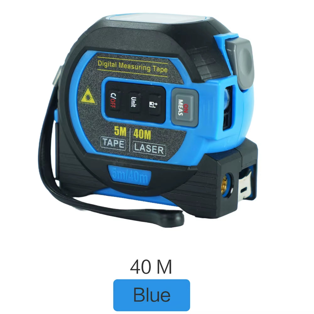 3-in-1 High Precision Laser Tape Measure - 40/60M Infrared Distance Measuring Ruler for Smart Energy Solutions